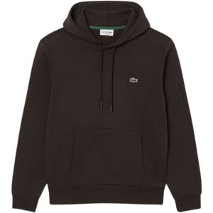 LACOSTE - Hoodie - Donkerkastanje - Katoen