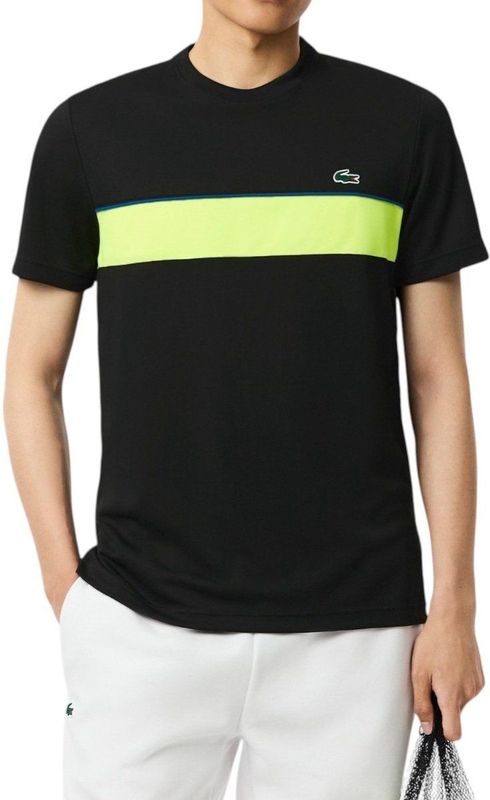 Lacoste - Big Croc Logo - T-shirt - Zwart