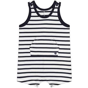 Korte babyjumpsuit PETIT BATEAU marineblauw