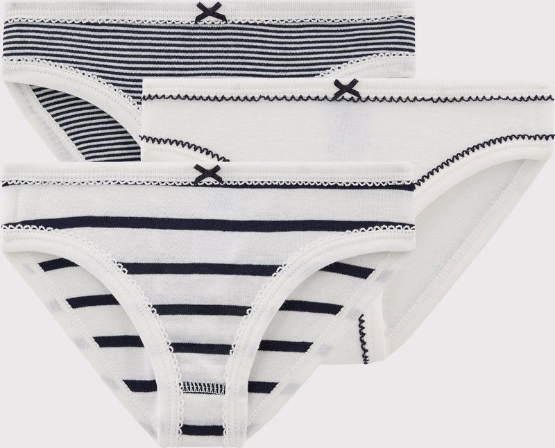 Petit Bateau - Set van 3 - Onderbroekjes - Wit - 100% Biologisch Katoen