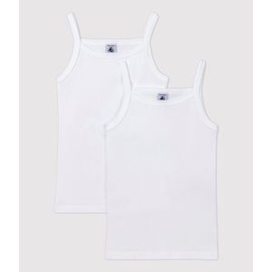 PETIT BATEAU - Onderhemdjes - Wit - Katoen - Set van 2