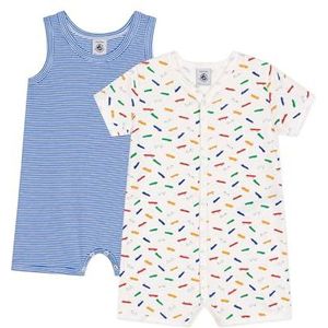 Petit Bateau A09QK Kort pak voor nacht, variant 1, 3 maanden (2 stuks), uniseks baby, Variant 1:, 3 Maanden