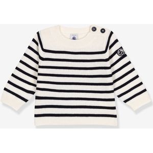 Petit Bateau - Gebreide Trui - Blauw - 55% Wol 45% Katoen