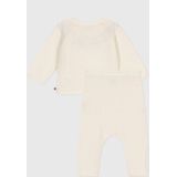 Petit Bateau - Tricot Set - Ecru - Cardigan en Broek - Unisex