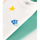 Petit Bateau - Rompertjes - Multi - Set van 3 - Amerikaanse Halslijn - Korte Mouwen