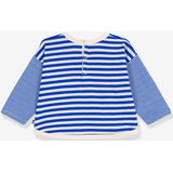 PETIT BATEAU - T-shirt - Blauw - Katoen - Lange Mouwen