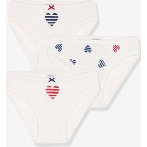 PETIT BATEAU - Set van 3 Slips - Hartenprint - Katoen