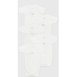 PETIT BATEAU - Rompertjes - Wit - Katoen - Set van 5