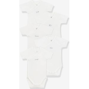 PETIT BATEAU - Rompertjes - Wit - Katoen - Set van 5