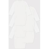 Petit Bateau - Rompertje - Wit - Set van 5 - Lange Mouwen