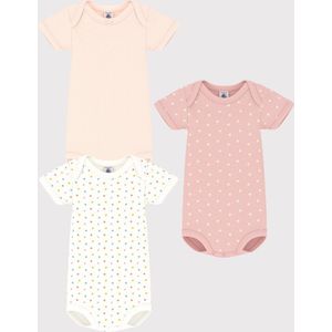 Petit Bateau - Bodies - Katoen - Set van 3 - Babyhartjes