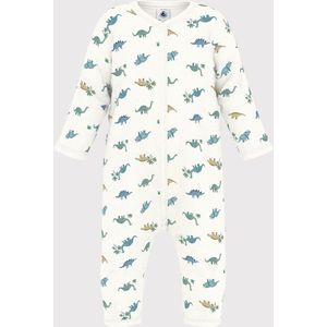 PETIT BATEAU - Pyjama - Wit - Katoen - Dinosaurusmotief