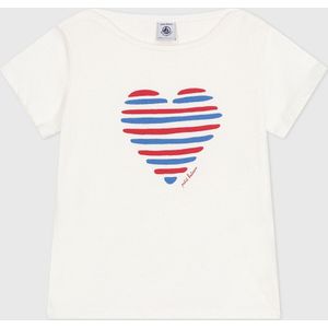 Petit Bateau T-shirt voor meisjes, Wit, 12 Jaren