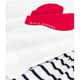 Petit Bateau - Pyjacourt - Katoenen Kinderpyjama - Wit/Blauw