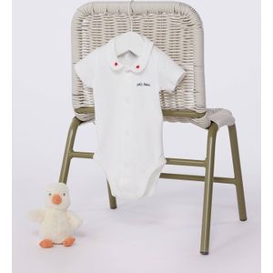 Petit Bateau - Katoenen Body - Unisex - Met Kraagje - Korte Mouwen