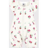Petit Bateau - Short Playsuit - Marshmallow/Multico Berry - Biologisch Katoen