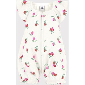 Petit Bateau - Short Playsuit - Marshmallow/Multico Berry - Biologisch Katoen