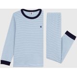 Petit Bateau - Katoenen Kinderpyjama - Rood - Met Tinneroy-Streepje