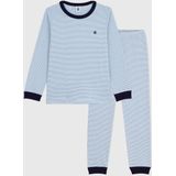 Petit Bateau - Katoenen Kinderpyjama - Rood - Met Tinneroy-Streepje