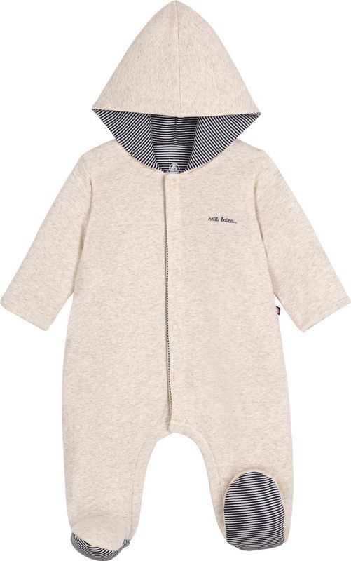Petit Bateau - Gewatteerd Babypakje - Uniseks - Met Capuchon en Voetjes