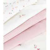 PETIT BATEAU - Set van 5 Overslagbody's - Lichtroze - Lange Mouwen - Katoen