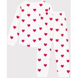 Petit Bateau - Pyjama - Wit - Hartenprint - Kinderen