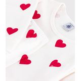 Petit Bateau - Pyjama - Wit - Hartenprint - Kinderen