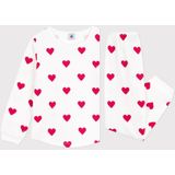 Petit Bateau - Pyjama - Wit - Hartenprint - Kinderen