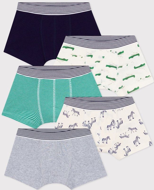 Petit Bateau Setje met katoenen boxershorts met dierenprint voor kinderen