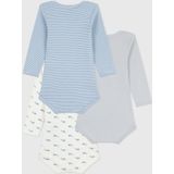 Petit Bateau - Setje Rompertjes - Unisex - Katoen - Walvisprint en Gestreept