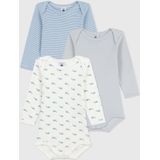 Petit Bateau - Setje Rompertjes - Unisex - Katoen - Walvisprint en Gestreept