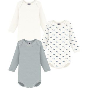 Petit Bateau - Setje Rompertjes - Unisex - Katoen - Walvisprint en Gestreept