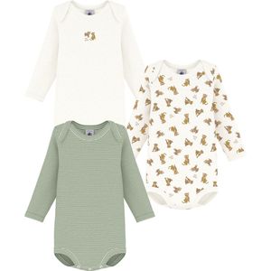 Petit Bateau - Setje van Katoenen Body's - Luipaardprint - Set van 3