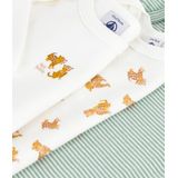 Petit Bateau - Setje van Katoenen Body's - Luipaardprint - Set van 3