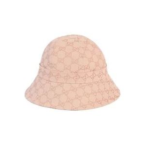 Gucci Roze GG-Canvas Bucket Hat , Pink , Dames , Maat: M