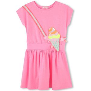 Billieblush Meisjes Jurk - Jerseyjurk met Korte Mouwen en Pailletten