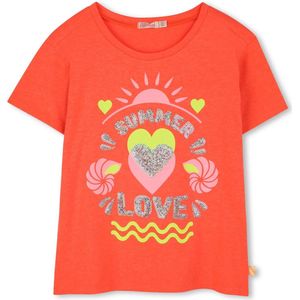 Billieblush - T-shirt - Rood - Korte Mouwen - Ronde Hals