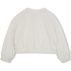 Billieblush - U20882 - Sweatshirt - Wit - 100% Katoen, Pailletten Illustratie