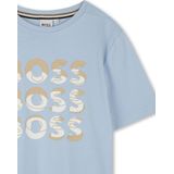 BOSS T-Shirt - Perzisch Blue m. Print - BOSS - 8 jaar (128) - T-Shirts