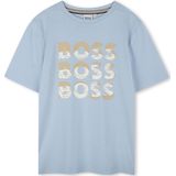 BOSS T-Shirt - Perzisch Blue m. Print - BOSS - 8 jaar (128) - T-Shirts