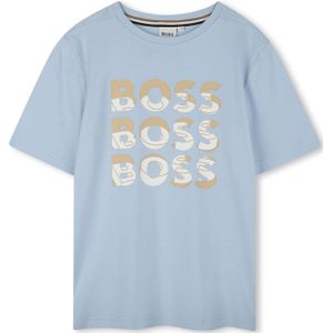 BOSS T-Shirt - Perzisch Blue m. Print - BOSS - 8 jaar (128) - T-Shirts