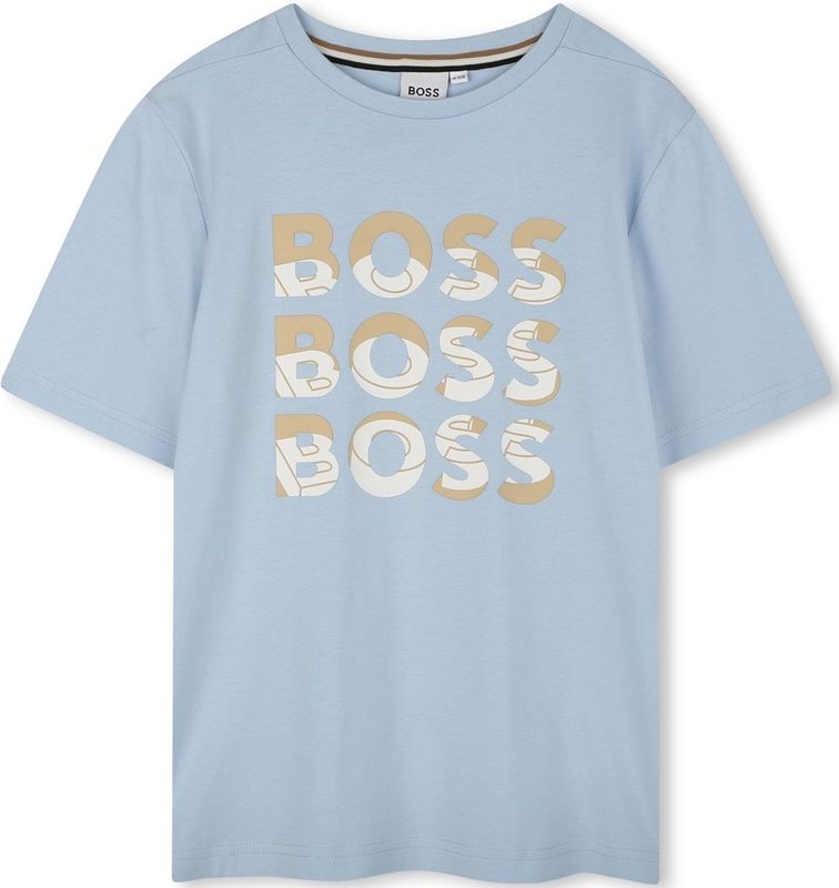 BOSS T-Shirt - Perzisch Blue m. Print - BOSS - 8 jaar (128) - T-Shirts