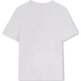 T-shirt voor kinderen van katoen met drievoudig logo met kleurverloop