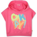 Sweater - Katoen - Korte Mouwen - Capuchon - Illustratie Voorkant