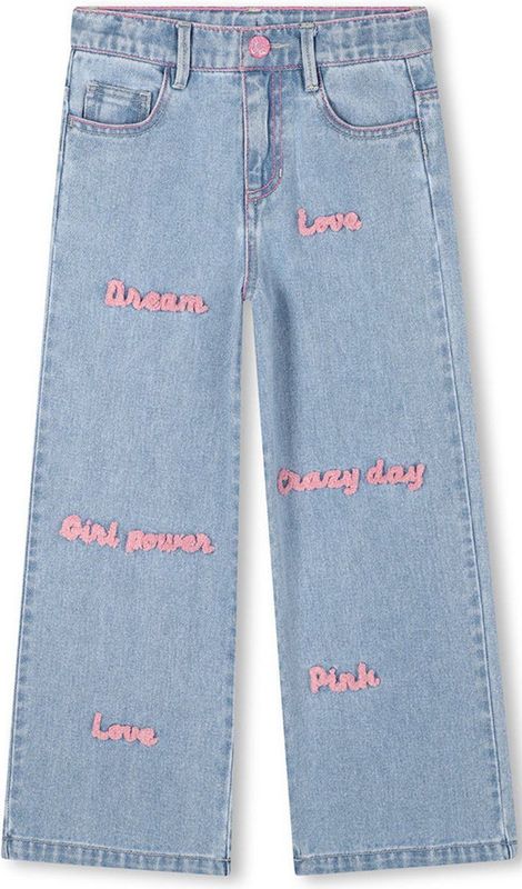 Billie Blush - Wide Leg - Jeans - Met Geborduurde Woorden - 110