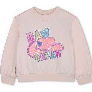 Billieblush - Sweatshirt - Hemelsblauw - Met Motiefprint en Pailletten