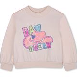 Billieblush - Sweatshirt - Hemelsblauw - Met Motiefprint en Pailletten