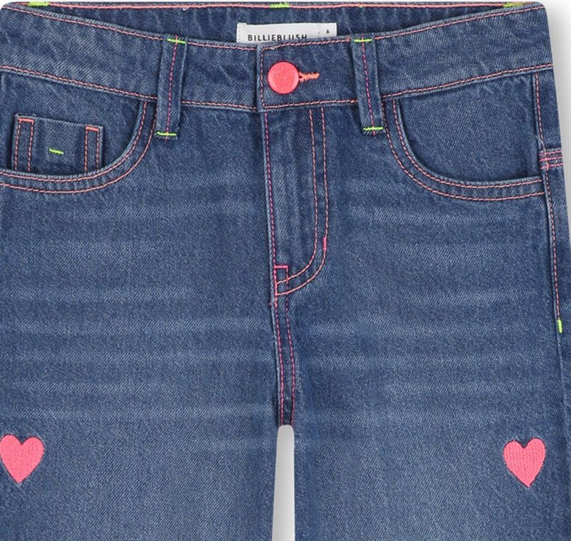 Billieblush - Jeans - Medium Blauw - Hartjesprint