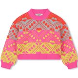Billie Blush - Gebreide Trui - Hartjesprint - Vrolijke Kleuren