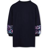 Billie Blush - Fleece Jurk - Donkerblauw - Met Pailletten - Ballonmouwen